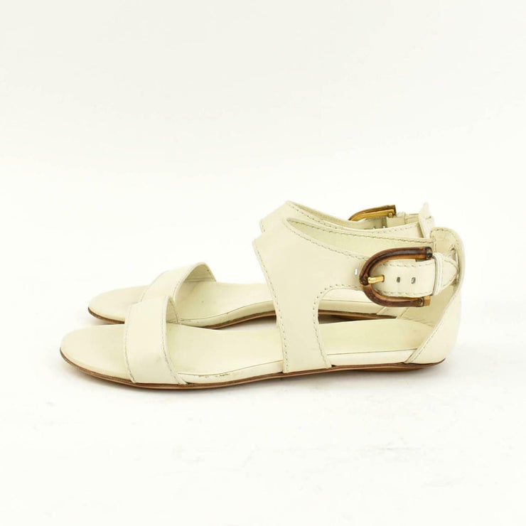 gucci white flat sandals