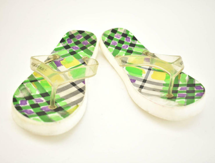 burberry sandals green