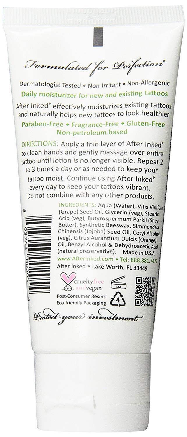 After Inked Tattoo Moisturizer Aftercare Lotion 3oz Tube