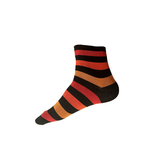 Men's Orange and Black Striped Socks