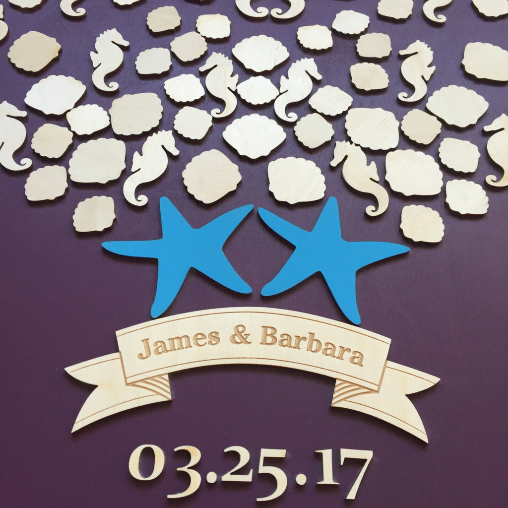 Beach Wedding Guest Book Destination Wedding Sign In With A