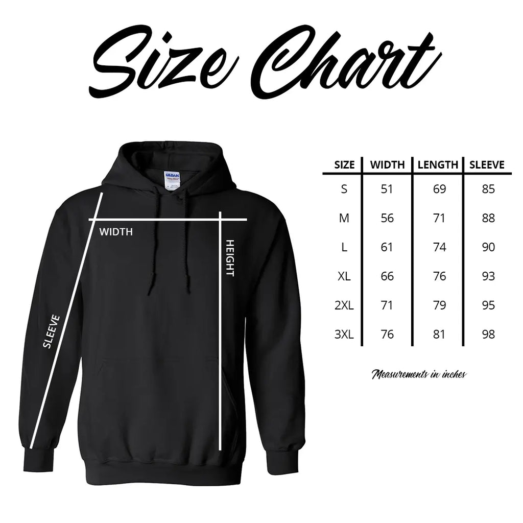 Hoodie Size Chart