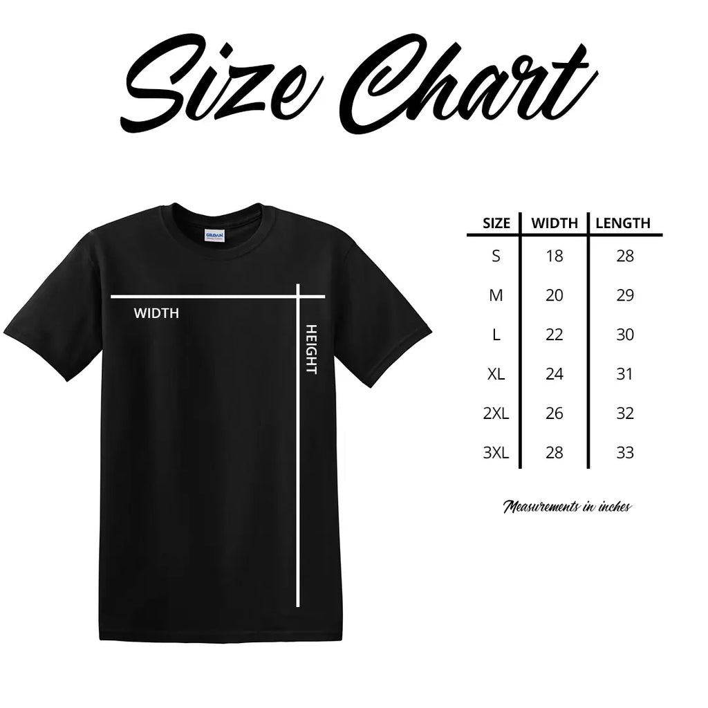 T-Shirt Size Chart