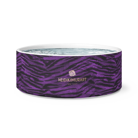 tiger striped custom dog bowl