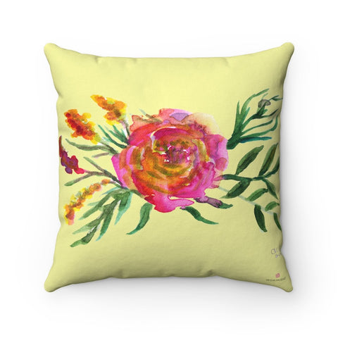 cute yellow floral pillow