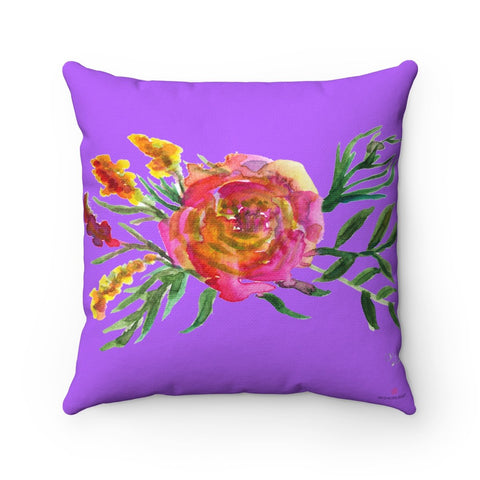 cute purple floral pillow