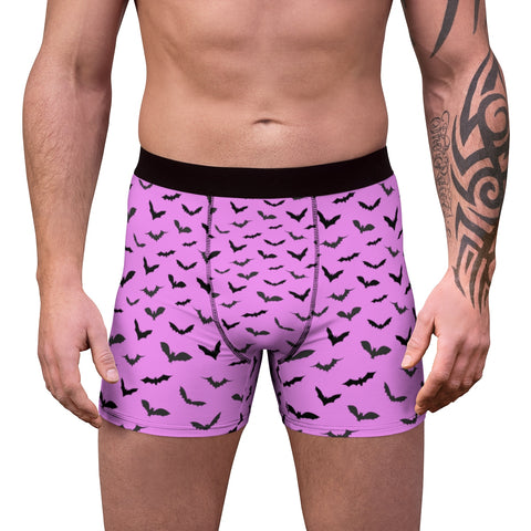 Red Bats Men's Underwear, Flying Bats Designer Halloween Fetish