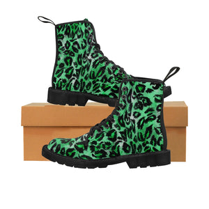 green leopard shoes