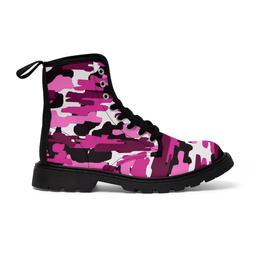 Purple Pink Camo Men's Boots 