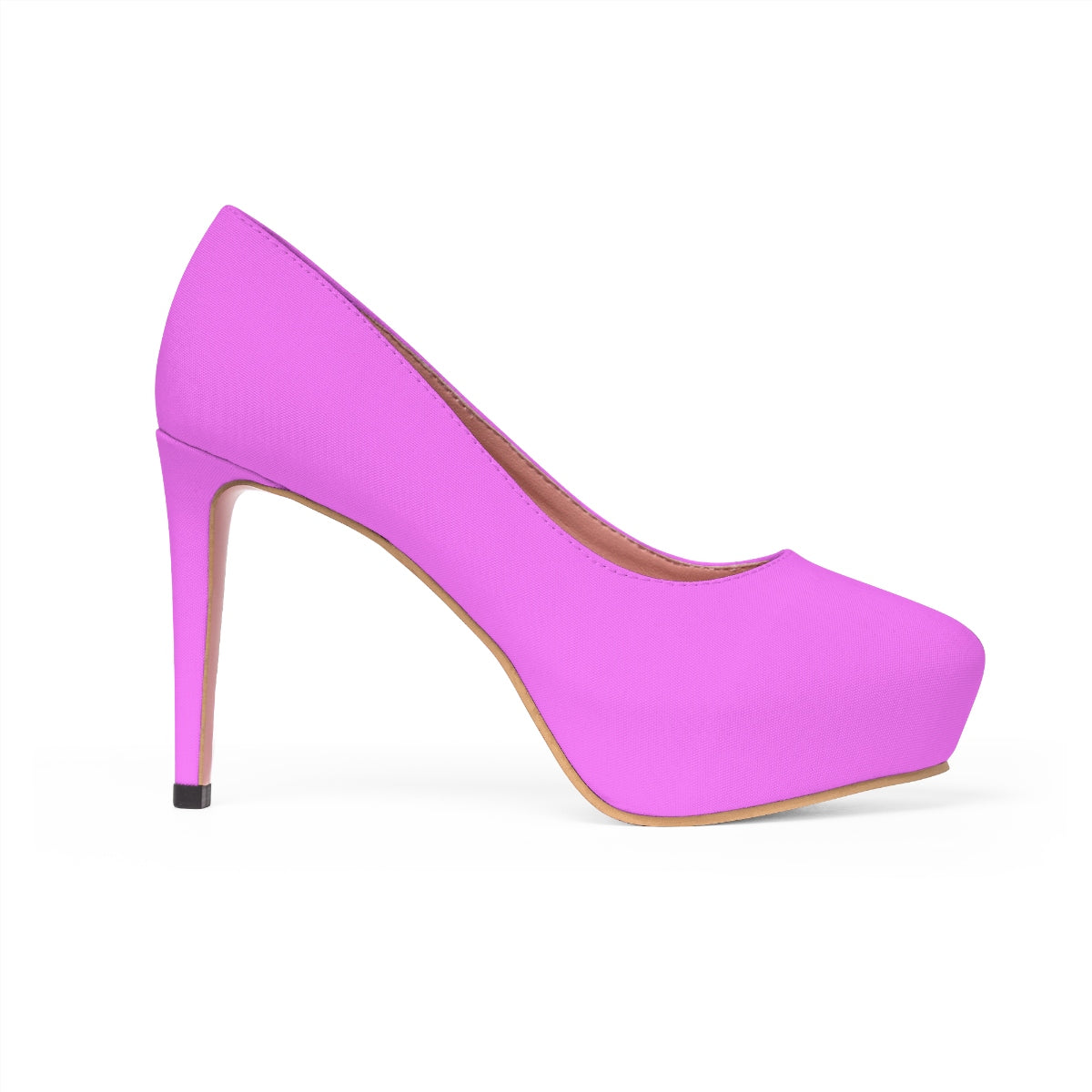 bright pink platform heels