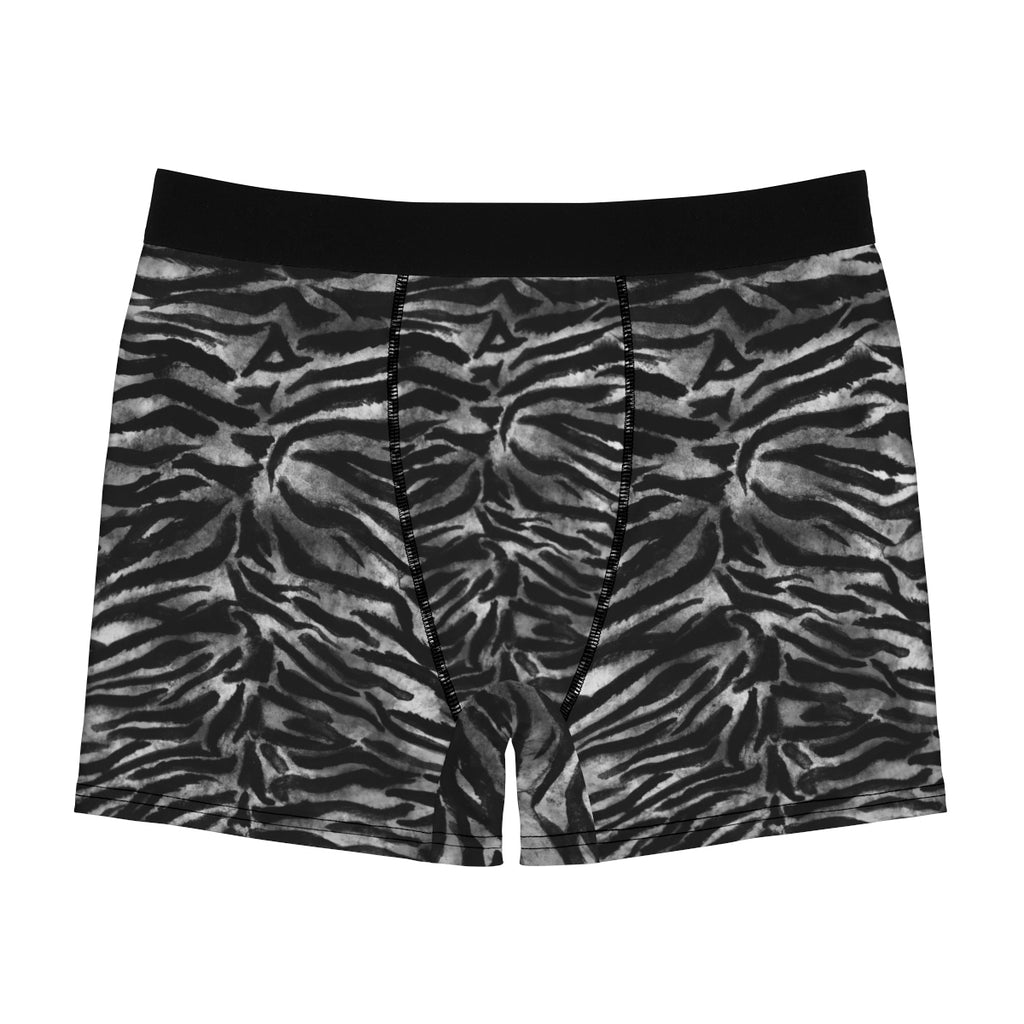 Nobu Gray Tiger Striped Animal Print Sexy Hot Men's Boxer Briefs Hipst ...