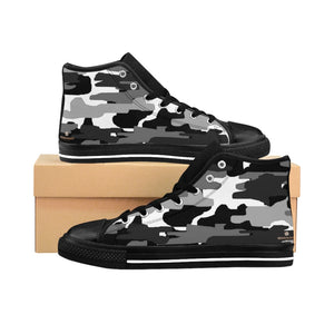 black camouflage shoes