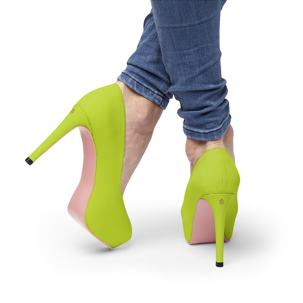 lime green platform heels