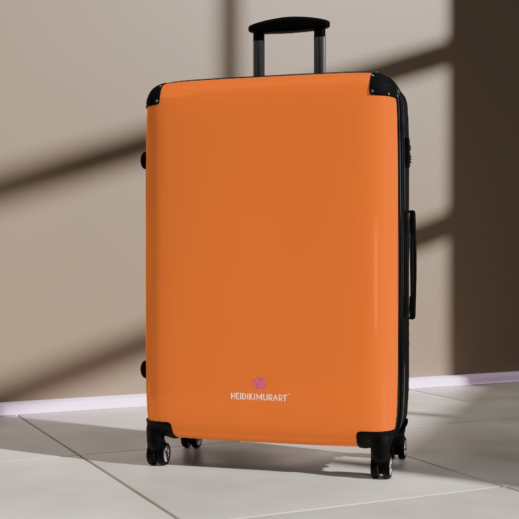 small orange suitcase