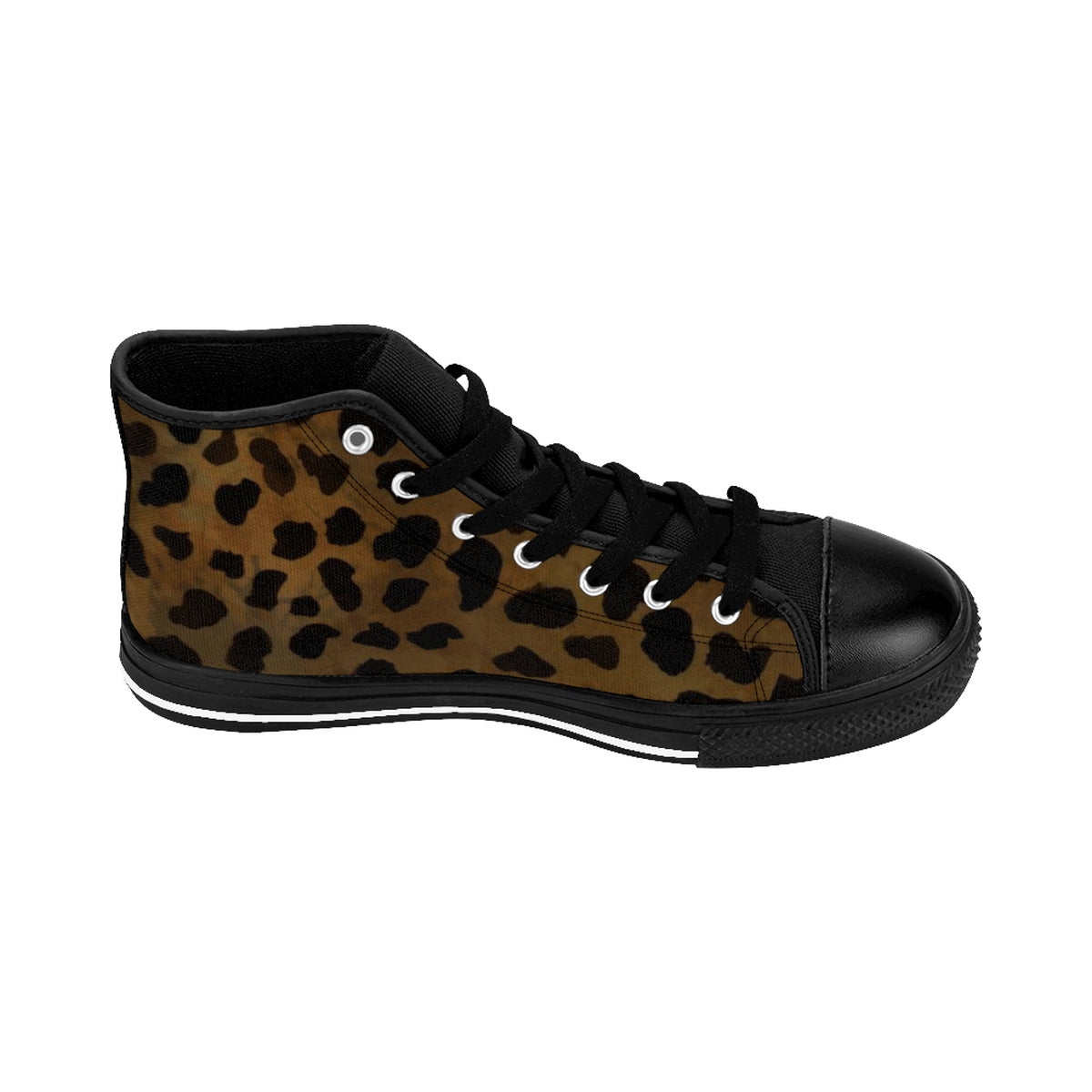 Brown Cheetah Women's Sneakers, Leopard Animal Print High-top Fashion ...
