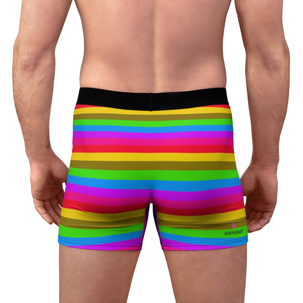 Bright Rainbow Men's Boxer Briefs, Gay Friendly Pride Undies For Hot ...