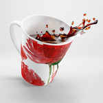 Bright Red Poppy Flower Floral Print 12 Oz. Coffee Latte Mug Cup- Made in USA-Mug-12oz-Heidi Kimura Art LLC