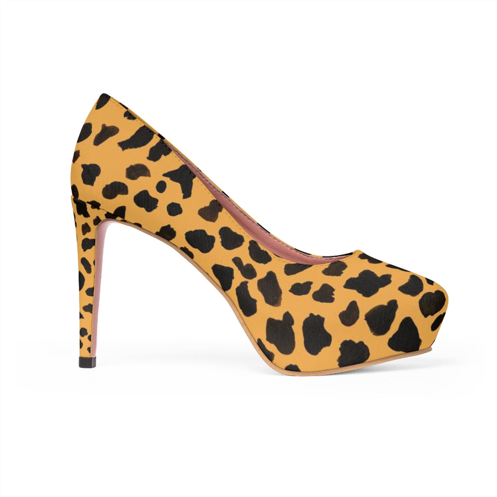 cheetah print platform heels