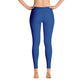 Blue Solid Color Women's Leggings - Heidikimurart Limited 