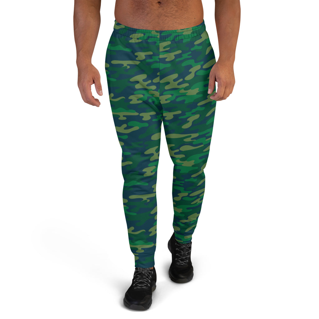 Dark Green Men's Joggers, Camouflage Mens Camo in USA/EU/MX Heidikimurart Limited