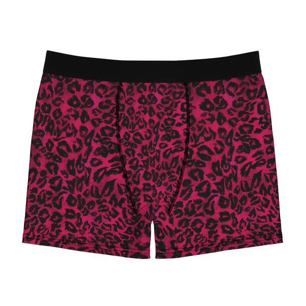 Hot Pink Leopard Underwear, Best Sexy Animal Print Premium Men's Boxer ...