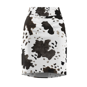 cow print pencil skirt