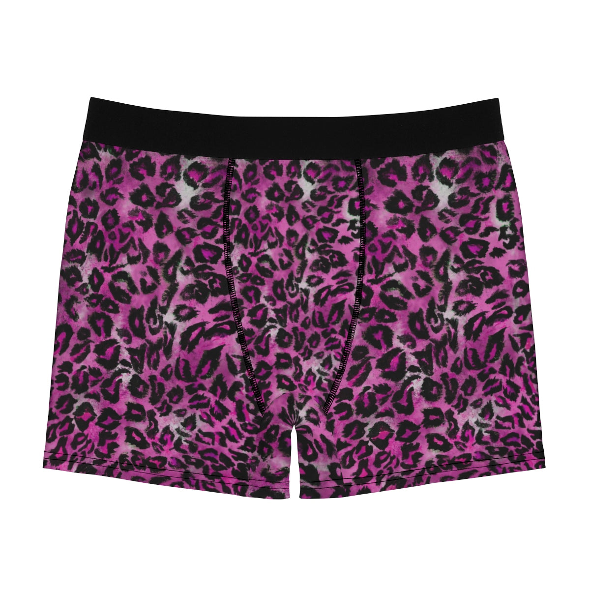 Pink Leopard Print Men's Underwear, Animal Premium Men's Boxer Briefs ...