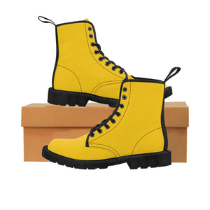 yellow winter boots