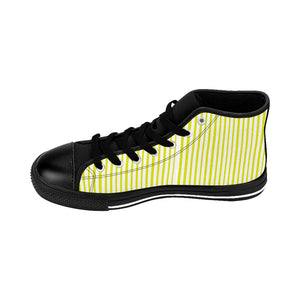 yellow high top tennis shoes