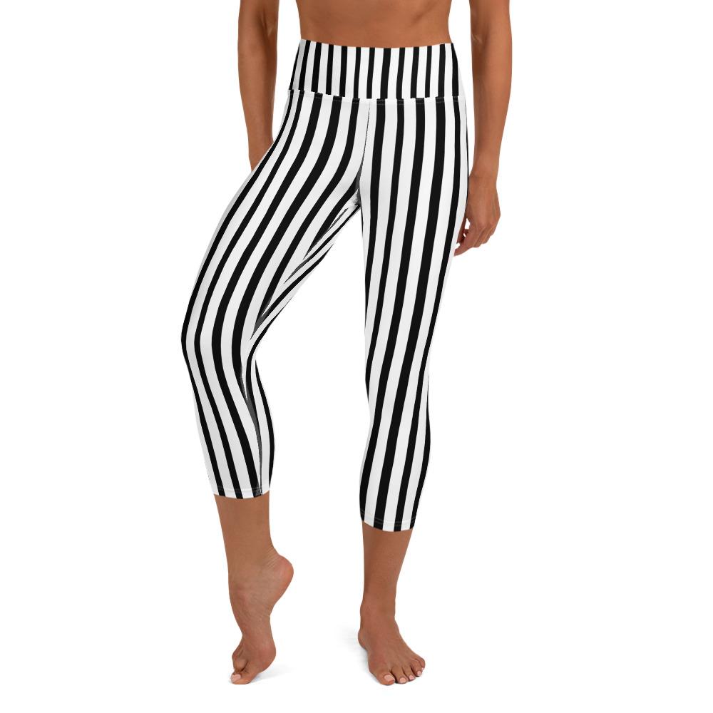 vertical striped yoga pants