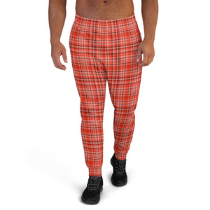 red tartan joggers