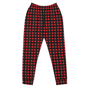 red plaid sweatpants