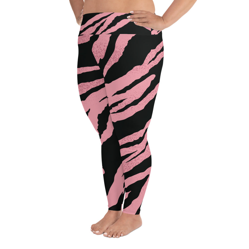 Striped Pink & Black Tights - Creative Minds