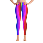 Kazue Womens Rainbow Gay Pride Parade Gym Active Fitted Leggings Sports Yoga Pants - Made in USA