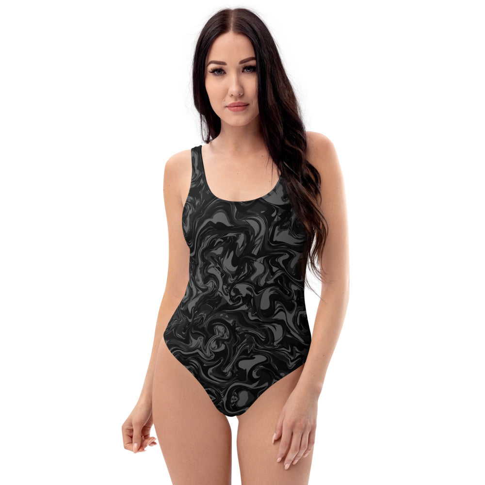 black marble swimsuit