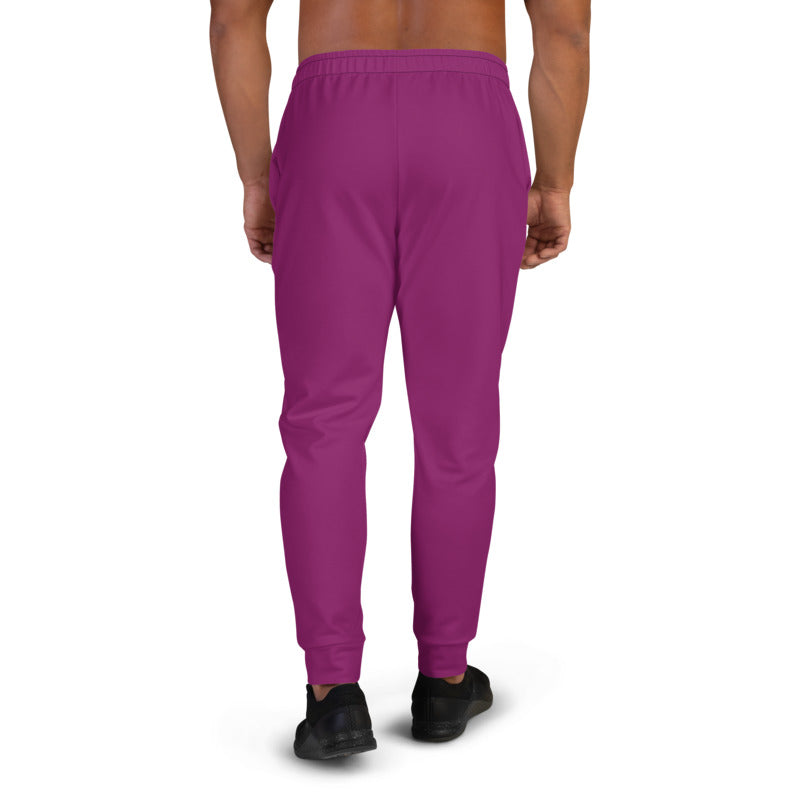 Purple Solid Color Men's Joggers, Modern Minimalist Sweatpants For Men ...