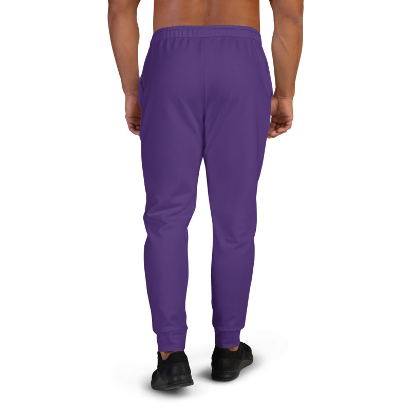 Dark Purple Men's Joggers, Solid Color Designer Fashion Sweatpants For ...