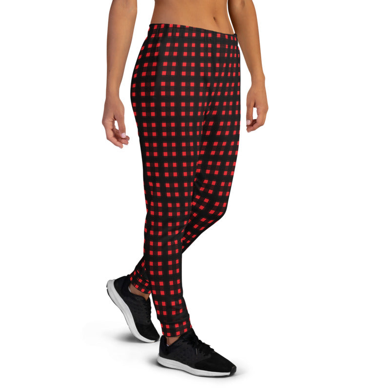 women's buffalo plaid joggers