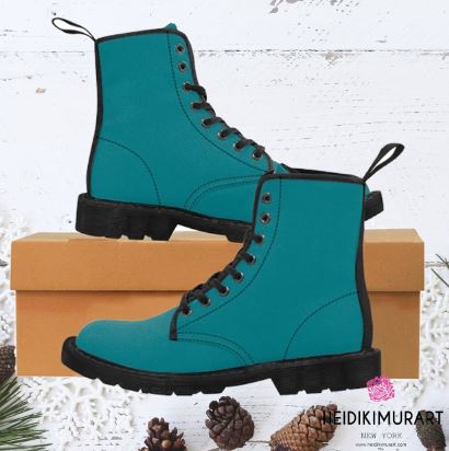 teal color boots