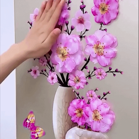 flow3r Sticker Fleurs Adhesif 3D  Vase