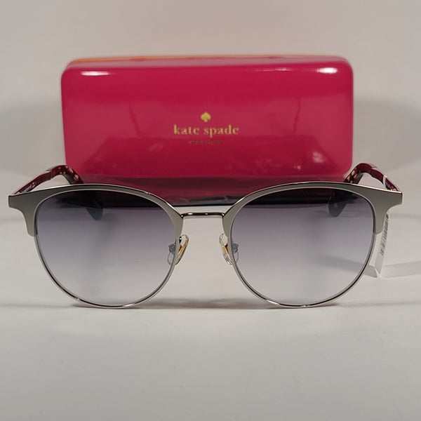 Kate Spade JOELYNN YL7IC Club Sunglasses Silver Frame Gray Gradient Le
