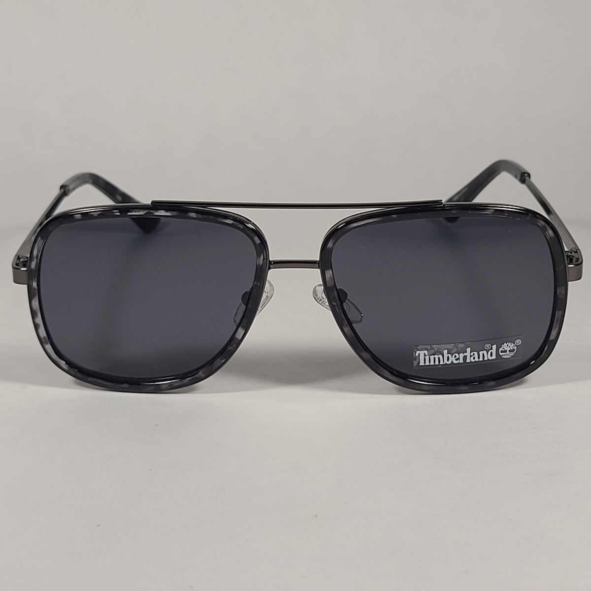 Timberland Aviator Sunglasses Gunmetal Gray Black Marble Frame Gray Le