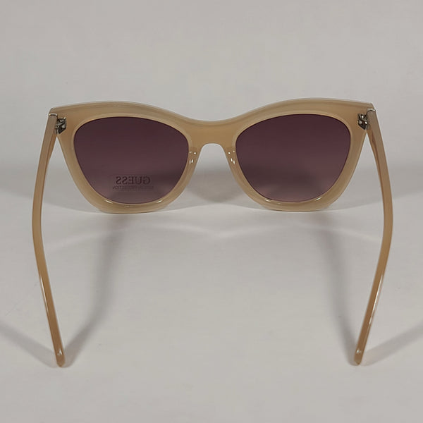 Guess Cat Eye Sunglasses Nude Frame Gold Glitter Tan Gradient Lens GF0