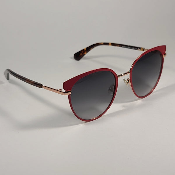 Kate Spade JANALEE/S 0UC9O Round Cat Eye Sunglasses Red Gold Havana Fr