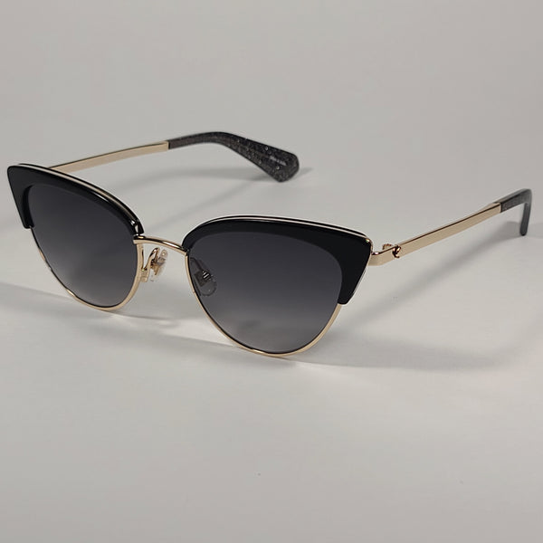 Kate Spade Jahnam Cat Eye Sunglasses Gold Black Glitter Gray Gradient