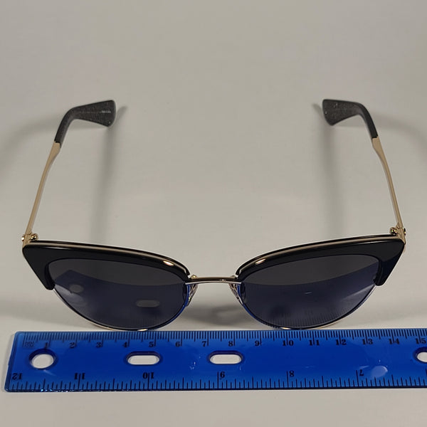 Kate Spade Jahnam Cat Eye Sunglasses Gold Black Glitter Gray Gradient