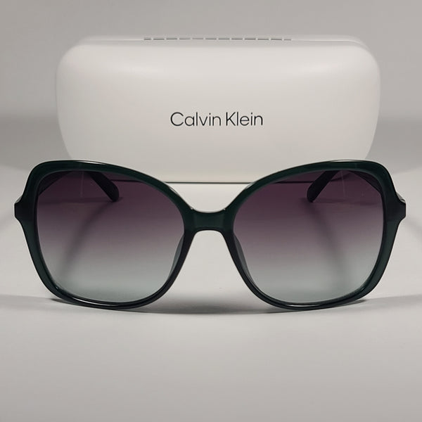 Calvin Klein Butterfly Sunglasses CK19561S 360 Green Frame Smoke Gradi