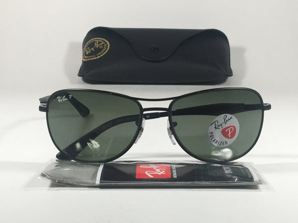 ray ban matte black aviator sunglasses