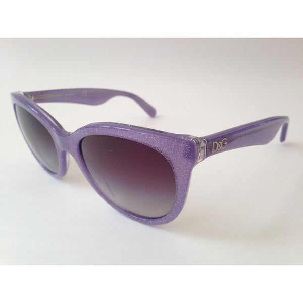 Dolce Gabbana Sunglasses DG4192 2742/8G D&G Round Cat Eye Lens Purple  Glitter Frame