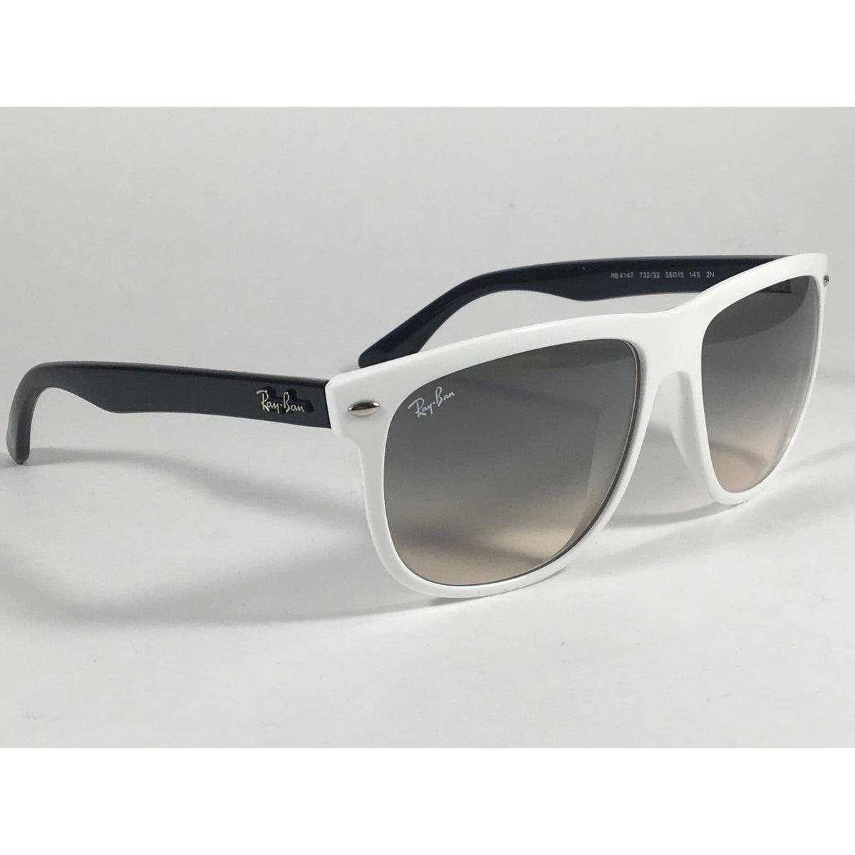 Ray-Ban Highstreet Sunglasses Two Tone Black White Gray Gradient Lens